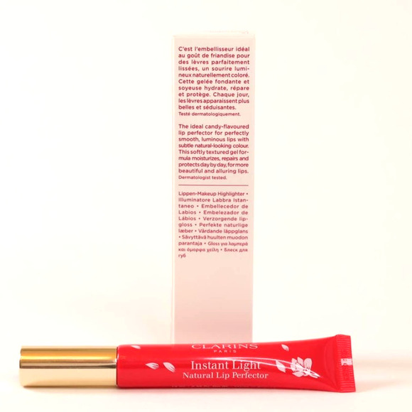 Clarins Glow Bundle SOS Bronze Primer + Red Shimmer Lip Perfector High Gloss NIB - Picture 3 of 8